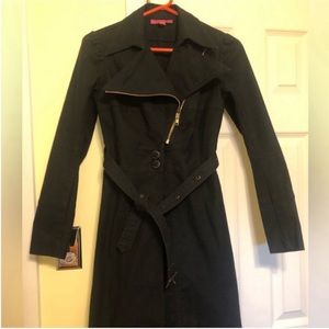 Betsey Johnson Rare Betseyville Puff Sleeve Ankle Length Moto Jacket Size 4